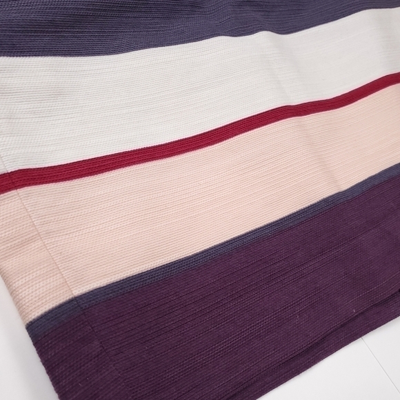 Loft Purple Pink Cream Bold Stripe Skirt Sz 2p - Picture 8 of 8